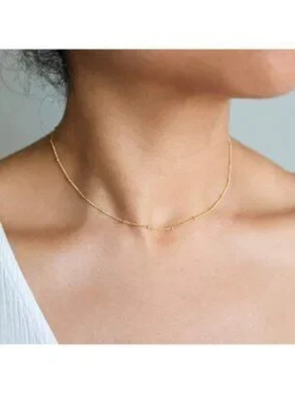Gold 14k Gold Plated Two Piece Heart Beaded Necklace Set